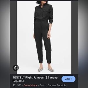 Tencel flight jumpsuit size 14 great used condition from Banana Republic